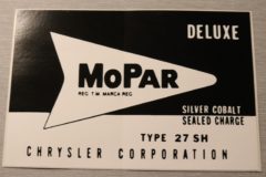 Batteri Dekal Mopar 1957-64