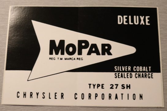 Batteri Dekal Mopar 1957-64