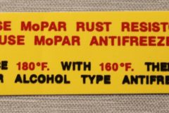 Rust Resistor / Antifreeze Dekal Mopar 1958-64