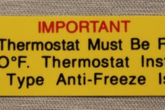 Important Thermostat Dekal Mopar 1960