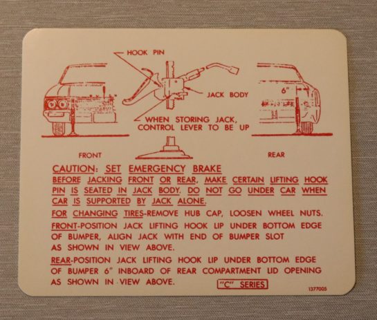 Jack Instruction Dekal Electra, Le Sabre, Wildcat 1966