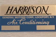 Harrisson Air Cond. Evap Dekal 1955-61 Buick