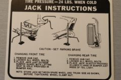 Jack Instruktion Dekal 1958 Buick