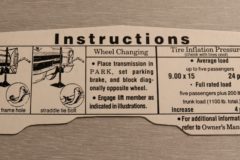 Jack Instruction 1966 Cadillac