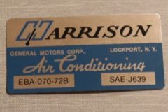 Air Cond. Dekal 1972 Cadillac