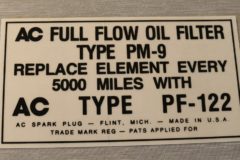 Oil Filter Cannister Dekal Oldsmobile 1949-59