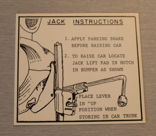 Jack Instruction Dekal Oldsmobile 1956-57