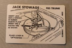 Jack Instruction Dekal Cutlass, 442 F85 1969-72