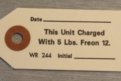 Freon Charge A/C Comp. Tag Pontiac 1953-69