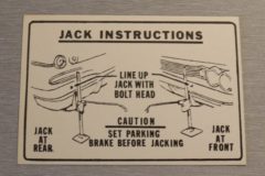 Jack Instruction Dekal Pontiac 1960
