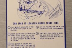 Jack Stowage Instruction Dekal Lemans, GTO 1967
