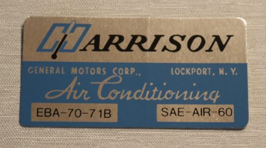Air Contition Dekal Pontiac 1971