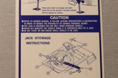 Jack Instruction Dekal Firebird 1971-74