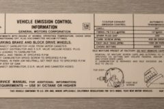 Emission Dekal Pontiac 455-4V A/T 1973