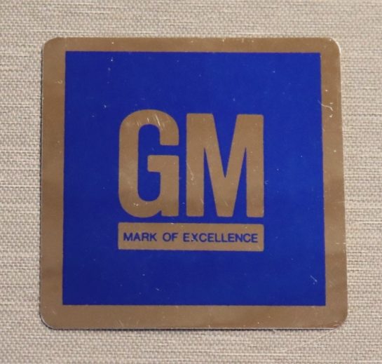 GM Mark Of Exellance Chevrolet 1967-75