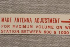 Antenna Adjustment Dekal Chevrolet 1955-57