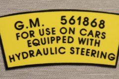 Power Steering Pulley Dekal Pontiac 1952-56
