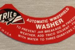 Trico W/S Washer Lid Dekal 1940-49 Chevrolet