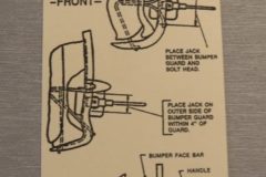 Jack Instruction Tag Chevrolet 1954