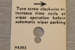 W/W Adjust Tag 1955-57 Chevrolet