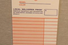 Dealer Accessory Price Sticker Chevrolet 1955-72