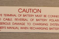 Battery Caution Dekal Chevrolet 1962-63