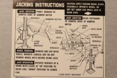 Jack Instruction Chevrolet 1967