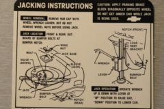 Jack Instruction Dekal Chevelle 1968-69