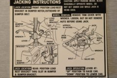 Jack Instruction Chevrolet 1969