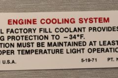 Cooling System Dekal Chevrolet 1971-72