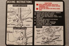 Jack Instruction Chevrolet 1972