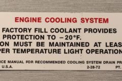 Dekal Cooling System Chevrolet 1973-75