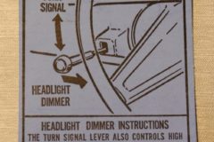 Headlight Dimmer Tag Chevrolet 1976-77