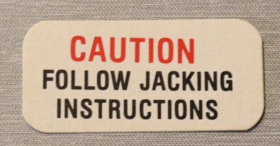 Jack Instruction Malibu 1978