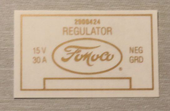 Voltage Regulator Dekal Ford 1958-61