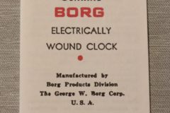 Electric Clock Inst. Booklet Mercury 1949-56