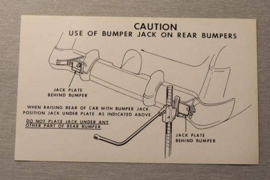 Jack Instruction Dekal Mercury 1954