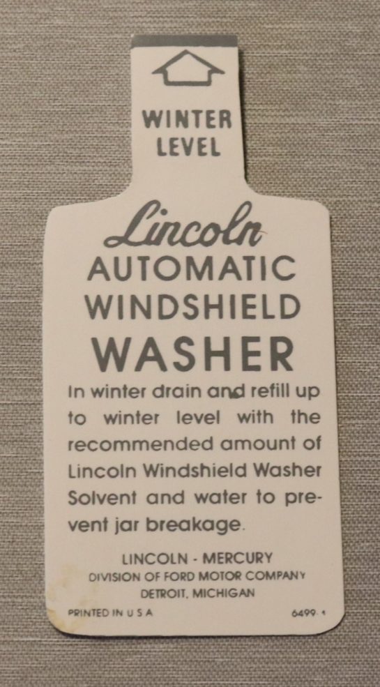 W/W Bottle Bracket Dekal Lincoln 1954-57