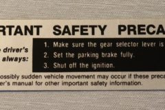 Safety Precation Dekal Comet, Monterey 1966-68