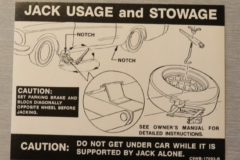 Jack Instruction Dekal Cougar (Styled Wheel) 1969
