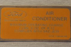 Air Cond. Charge Dekal Lincoln, Mark 1971