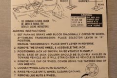 Jack Instruction Dekal Cougar Regular Wheel 1973 & Montego 1973-74
