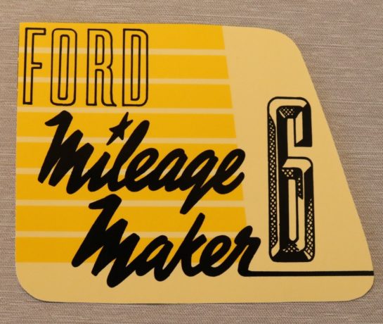Ventilkåps Dekal Ford Milage Maker Six 1952-54