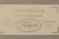 Startmotor Dekal Ford 1956-57
