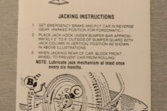 Jack Instruction Dekal Ford ej Skyliner & HGW 1957-58