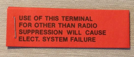 Radio Warning Voltage Reg. Dekal Ford 1961-66