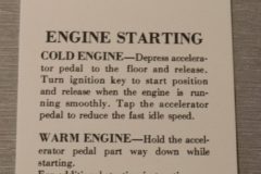 Engine Start Instruction Tag Mopar 1970-73