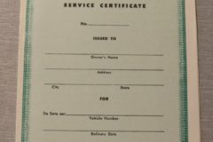 Service Policy Certificate Desoto 1937-56