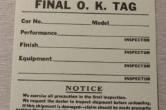 Ok Inspection For Delivery Mopar 1949-58