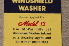 WindShield Washer Bracket Dekal Mopar "Jiffy Jet" 1949-61
